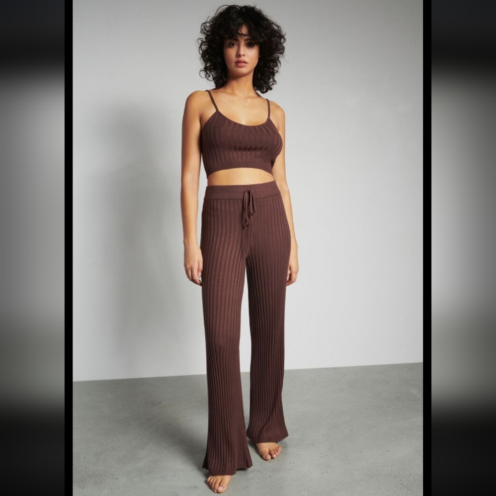 Dynamite Brown Lounge Set Pants And Tank Size Large Brand New With Tags - Picture 2 of 2